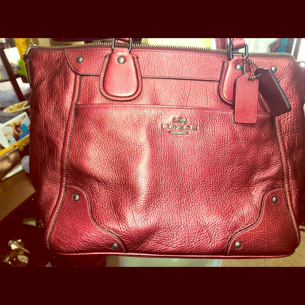 Burgundy Coach w wallet